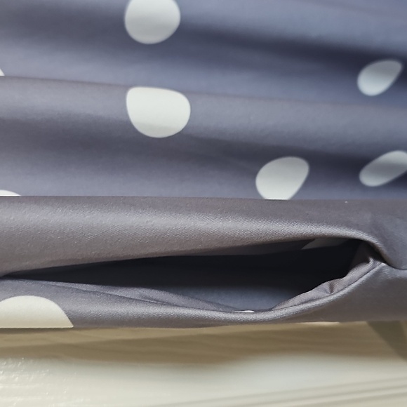 NWT The Tulips Sleeveless Long Peplum Pocketed Gray Polka Dot Dress XXL - Picture 6 of 10